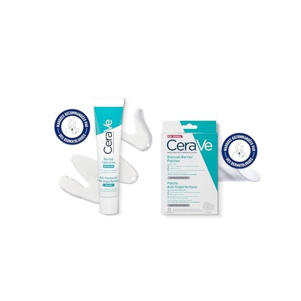 CeraVe, Soins pour les Peaux à Tendance Acnéique, Soin Concentré Anti-Imperfections 40 ml, et Patchs Anti-Imperfections Invis