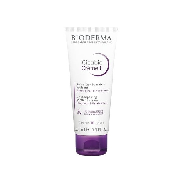 BIODERMA Cicabio Creme+ Soin ultra réparateur et apaisant - Protège des agressions extérieures, texture « effet pansement » -