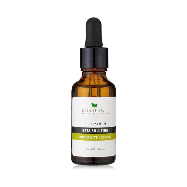 BioBalance Beta Solution Super Sérum | 30 ml | Peau plus claire et plus lisse | Contrôle lexcès dhuile | Réduit les éruptio