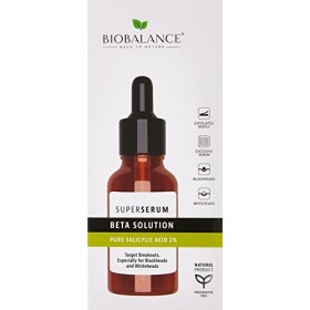 BioBalance Beta Solution Super Sérum | 30 ml | Peau plus claire et plus lisse | Contrôle lexcès dhuile | Réduit les éruptio