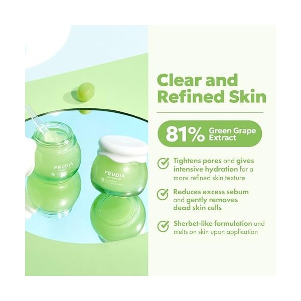 FRDIA Green Grape Pore Control Crème, 55 g