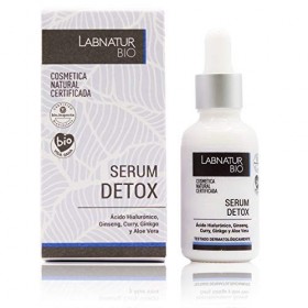 Sérum visage détox 30 ml avec acide hyaluronique, ginseng et aloe vera, anti-âge, hydratant et éclaircissant, végétalien et n