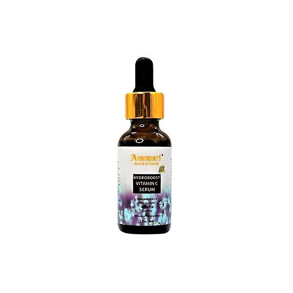 Hydroboost ORGANIC Vitamin C Serum with Hyaluronic Acid - High-Dosed - 30% Vitamin C + Hyaluronic Acid with Herbal Infusion,
