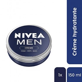 NIVEA MEN Crème Visage - Corps - Mains 1 x 150 ml , crème multi-usages au parfum masculin format boîte alu, soin hydratant 3 ...