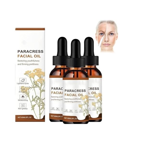 Huile de cresson de Para, huile de cresson de Para biologique, huile essentielle hydratante anti-âge pour la réduction des ri...