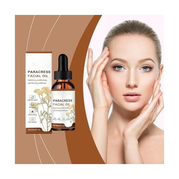 Huile de cresson de Para, huile de cresson de Para biologique, huile essentielle hydratante anti-âge pour la réduction des ri...