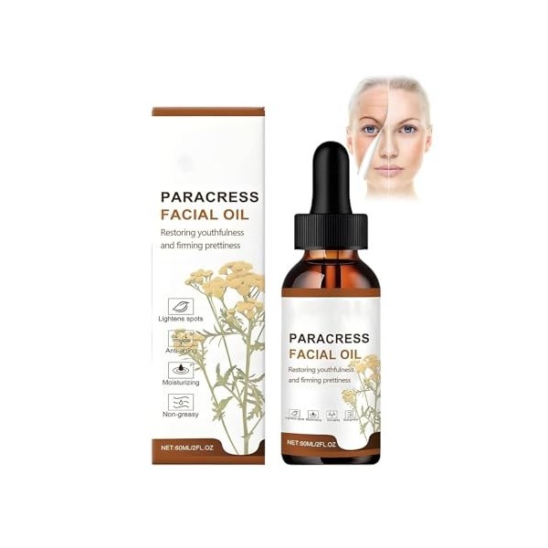 Huile de cresson de Para, huile de cresson de Para biologique, huile essentielle hydratante anti-âge pour la réduction des ri...