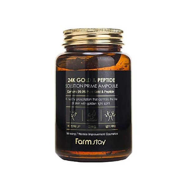 [Farmstay] 24 K Gold & Peptide Solution Prime Ampoule 250 ml