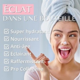 CREME HYDRATANTE VISAGE NATURELLE – Creme Anti Rides Femme au Retinol, Vitamine C, Acide Hyaluronique et AHA – Soins pour le 