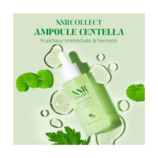 ANRCOLLECT Sérum Centella Asiatica, Ampoule Centella, Sérum Apaisant Visage pour Rougeurs et Peaux Irritées à lArmoise & Cic