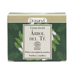 DRASANVI CREMA FACIAL arbol del te – crème visage confortable pour une peau douce et apaisée, contenance 50 ml, peut servir d