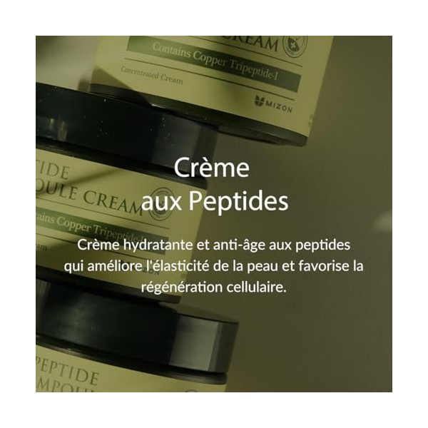[MIZON] PEPTIDE AMPOULE CREAM 50ml Korean Skincare - Crème Réparatrice au Tripeptide de Cuivre - Soin anti-âge raffermissan