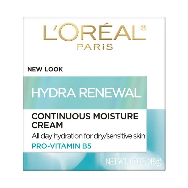 LOreal Paris - Crème hydratation continue Plénitude Hydra-Renewal - Pour peaux sèches et sensibles - 48 g