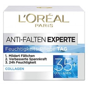 LOréal Paris Feuchtigkeitspflege für das Gesicht, Pflegende Anti-Aging Creme mit Kollagen Biosphären, Mildert Fältchen und s