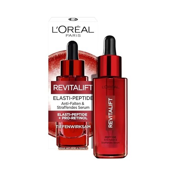LOréal Paris Sérum à effet hyaluronique immédiat - Soin du visage anti-âge en profondeur pour réduire les rides - Avec acide