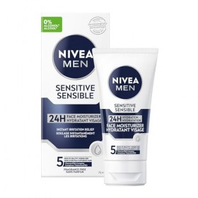 Nivea For Men - Crème hydratante sensitive extra douce - Peaux sensibles - 75 ml