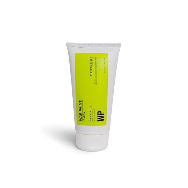War Paint, la crème hydratante visage quotidienne pour hommes. Unifie le teint, hydrate intensément et protège la peau. Textu
