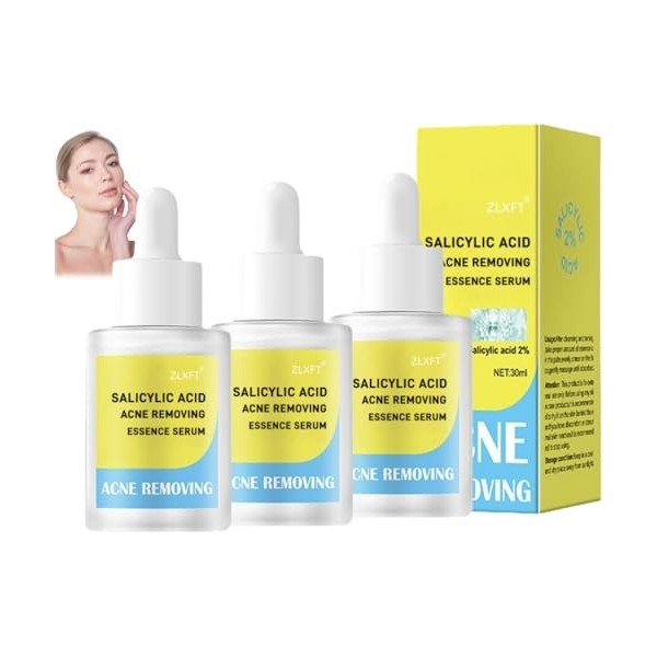 Sérum Anti Boutons à la Pipette,3pcs Anti Boutons Visage à la Pipette,Visage Essences,Sérum Visage,pour Aider Actif Contre l’