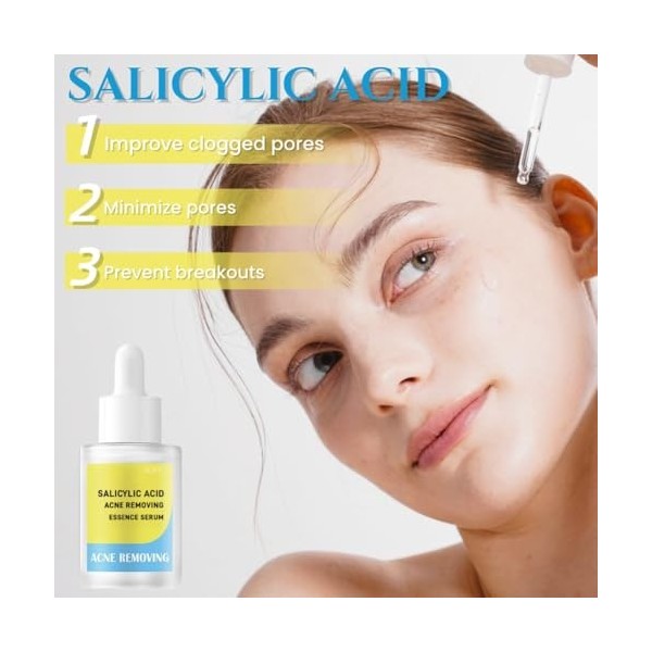 Sérum Anti Boutons à la Pipette,3pcs Anti Boutons Visage à la Pipette,Visage Essences,Sérum Visage,pour Aider Actif Contre l’