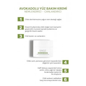 Sinoz Avocado Bomb Crème Hydratante Visage 50 ml | Huile d’Avocat, Niacinamide & Squalane | Formule Vegan