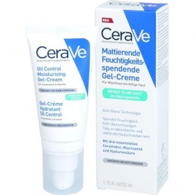 CeraVe Crème gel matifiante hydratante pour peaux grasses et grasses - Avec acide hyaluronique, céramides et niacinamide - Hy