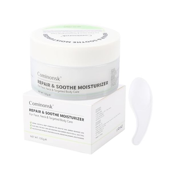 Crème hydratante apaisante pour les peaux sensibles sèches et affaiblies, soulage les rougeurs, les démangeaisons, les rides 