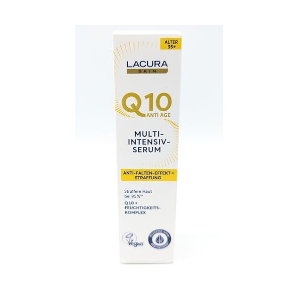 Lacura Skin Q10 Sérum Anti Age Multi-Intensif Effet Anti Rides + Raffermissant 30 ml Age 35+