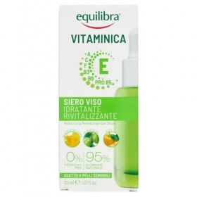 Equilibra, Sérum facial hydratant de vitamines avec complexe multivitaminé, huiles doenothera et olives, Yuzu, Dona Ton et é
