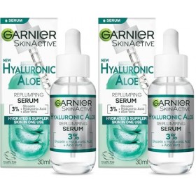 Garnier SkinActive - Sérum Gel Repulpant Hyaluronic Aloe - Soin Enrichi en Acide Hyaluronique et Aloe Vera - Pour Tous Types 