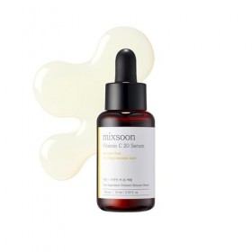mixsoon Vitamin C 20 Serum, sérum visage à 20% de vitamine C pure, niacinamide & glutathion, correcteur de taches, améliore l