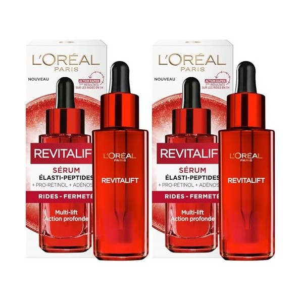 LOréal Paris - Sérum Visage Anti-Âge Action Rapide - Soin Anti-Rides, Extra-Fermeté & Tonifiant - Enrichi à lAdénosine & en