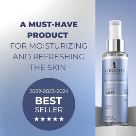 Afrodita Professional Peptid Sérum pour le visage en spray avec acide hyaluronique, tonique hydratant anti-âge et spray pour 