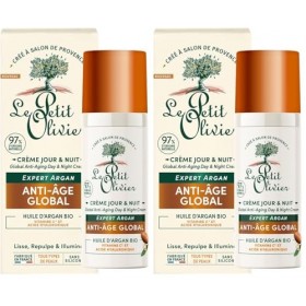LE PETIT OLIVIER - Crème Jour & Nuit Anti-Âge - Huile dArgan, Vitamine C & Acide Hyaluronique - Lisse Repulpe & Illumine - T