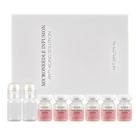 QOCUILC Kit Micro-aiguillage Visage Anti-Âge - Système de Micro-infusion avec 6 Sérums et 2 Rouleaux, Lisse les Rides