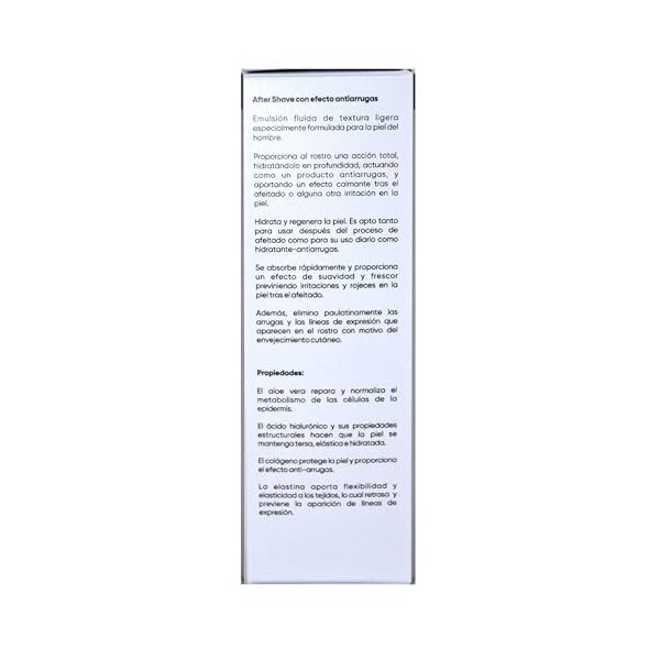 Delicia Crème visage pour hommes, action totale anti-âge, après-rasage hydratante et apaisante, 50 ml