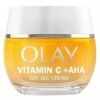 Olay Vitamin C Gel-Crème de Jour Hydratante pour le Visage, Soin AHA, Niacinamide Pure à 99% et Vitamine E. Soin Éclat: Anti-