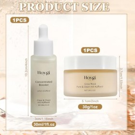 Soins de Nuit Anti Rides, Glow Mask avec lhuile de Café, Concentrated Booster, Crème de Nuit Redensifiante, Éduit les Pores ...