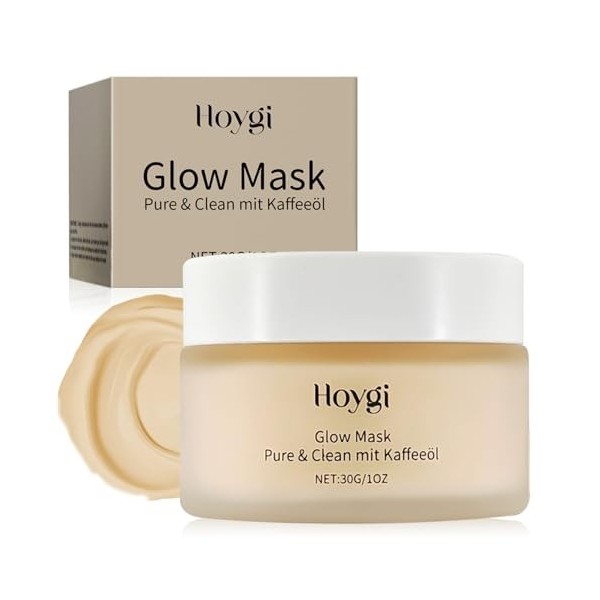 Soins de Nuit Anti Rides, Glow Mask avec lhuile de Café, Concentrated Booster, Crème de Nuit Redensifiante, Éduit les Pores ...