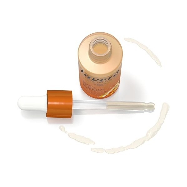 lavera Glow By Nature Booster éclat vitamine C Sérum visage - estompe les taches pigmentaires et les marques d’acné - neutral