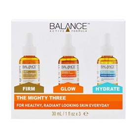 Balance Active Formula The Mighty Three 3 x 30 ml – Ingrédients actifs révolutionnaires résultats visibles. Trois sérums ci