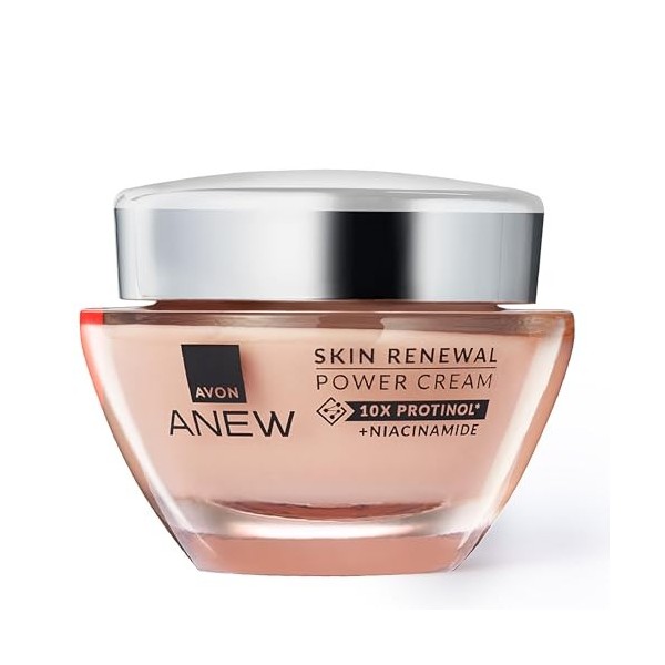 Avon Anew Skin Renewal Power Cream 50 ml, formulée avec la technologie Protinol, stimule le collagène et active le renouvelle