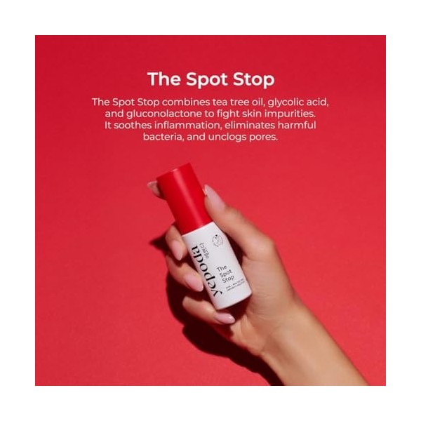 Yepoda The Spot Stop, Traitement Purifiant pour Imperfections, Combat les impuretés et aide à apaiser linflammation, Traitem
