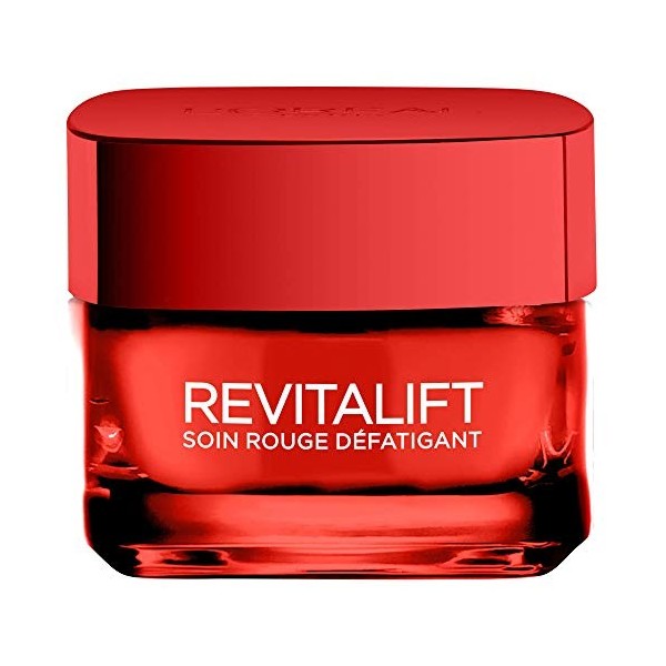LOréal Paris - Revitalift - Soin Rouge Défatigant & Énergisant - Anti-Rides & Extra-Fermeté - Enrichi au Pro-Rétinol et au G