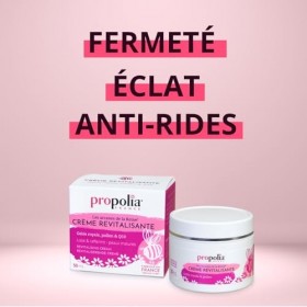 PROPOLIA - Crème revitalisante - Gelée royale/Pépins de raisins/Pollen - Soin visage anti-âge, anti-rides et anti-tâches - Fa