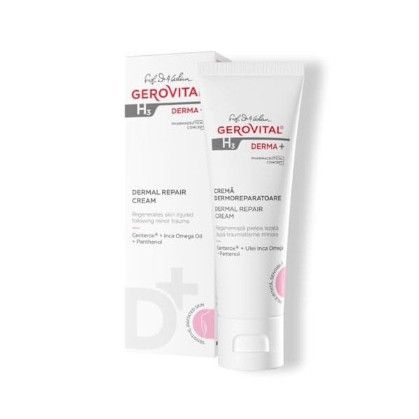 Crème Dermoréparatrice 50 ml – Soin Apaisant pour Peau Irritée – Usage Quotidien Enfants & Adultes – Sans Parfum, Gerovital H