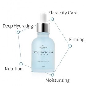 THE SKIN HOUSE since 1979 Ampoule Hyaluronic 6000 1,01 once liquide, 30 ml . Ampoule dacide hyaluronique profondément hydra