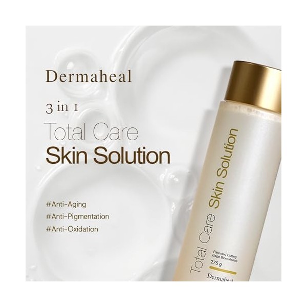 Dermaheal Total Care Skin Solution Lotion Tonique Visage Anti Âge au Complexe Peptidique pour Hydratation et Éclat 275g