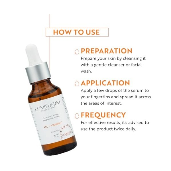 LUMIÉDERM LABORATORIES LABORATOIRES LUMIÉDERM Sérum à lacide hyaluronique avec vitamine C pour lisser les ridules et éclairc