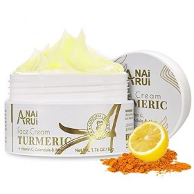 ANAiRUi Crème au Curcuma, Crème à la Vitamine C pour le Visage et le Corps, Hydratant Facial au Curcuma pour les Taches Sombr
