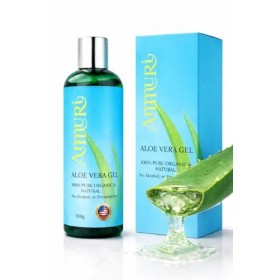 Aloe Vera Gel 100% Pure Organic & Natural Freshly Cut Aloe Best for Acne, Psoriasis & Body Care, Face Care, No Sticky Residue...